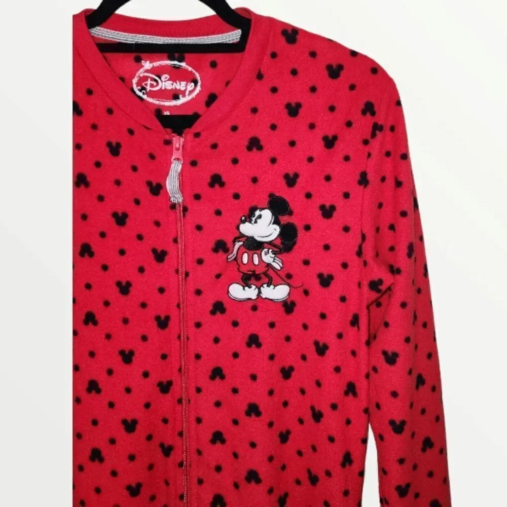 Disney Women's Pajamas Lounge Mickey Mouse Red & Black PJs  Sz XS